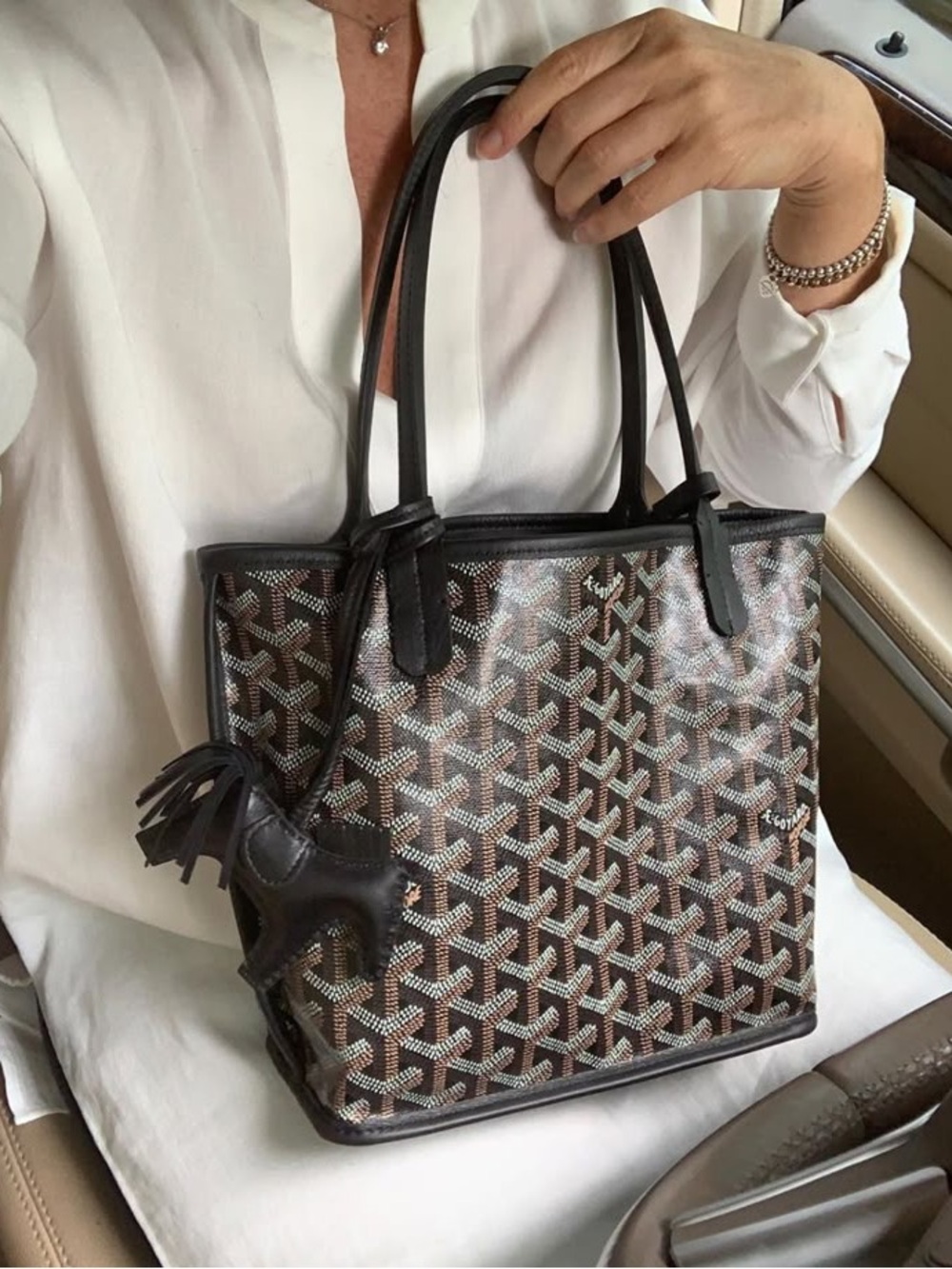 Fashion Bag Goy@rd Anjou Mini in Black 11”x8”x4
(Sep 026)